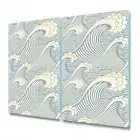 Glass Induction Ceramic Hob Cover Worktop Saver Ocean Sea Waves Vintage 2x30x52