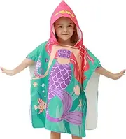 [Xinhuju] Bath Towels for,Hooded Bath Towel for | Beach Poncho Bath Towel,Microfiber Beach Towels for, Hooded Bath Robe Wearable Mermaid Shape Envelope