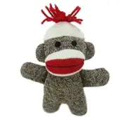 2 NEW Lulubelles Power Plush - Kiki Sock Monkey Baby Dog Toy