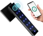 Fingerprint APP Smart Front Door Lock with Handle WiFi Keyless Entry, Biometric