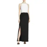 Aidan Mattox Colorblock Crepe Column Gown 22B 74