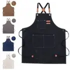 Antifouling Barista Apron Thicken Catering Work Clothes Women Man