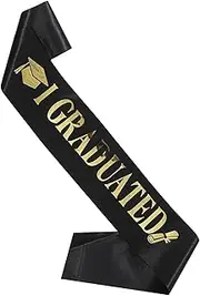 [Lueear] Graduate Sash | I Graduated Sash Shoulder Ribbon | Graduates Sublimation Gathering School Supplies Scarf For Adults