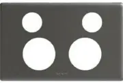 2x Legrand EXCEL LIFE DEDICATED POWERPOINT COVER PLATES 2-Gangs, Urban Grey