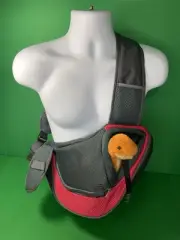 PET SLING Dog/Cat Carrier Breathable Mesh Travel Bag Gray And Pink SMALL SIZE