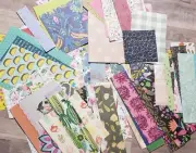 Scrap Paper Pack - 100 Piece Mixed Pattern Destash - Junk journal Card Making