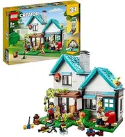 LEGO® Creator Cosy House 31139 Building Toy Set, with a Family House, Canal House and Lake House for Ages 8+