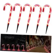 Christmas Candy Cane Lights, 12inch Set of 5 Candy 12 Inches Red-White 5CT