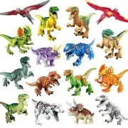 16PC X Dinos fit Jurassic World Lego Dinosaur Tyrannosaurus TRex Park Raptor