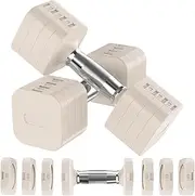 Hezeyferg 22LBS Adjustable Dumbbells Set, Adjustable Weight Dumbbells with 4 Levels 4.4lb, 6.6lb, 8.8lb, 11lb, Hand Weights Sets for Women/Men Home Gym Full Body Workout