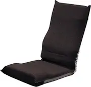 [YAMAZEN] IHZ-43 (BR) Telework Compact Chair (Width 16.9 inches (43 cm), Reclining, High Back, Folding, Prevents Butt from Slipping, Curve Backrest (Waist Support), Brown