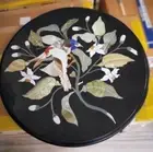 21" Marble Coffee Sofa Side Table Top Semi precious stones Inlay Art Work