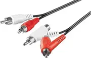 Goobay 50214 1.5m Stereo Connector Cable with RCA Passthrough - High-Quality Audio Transfer
