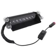 8W 800LM 8-LED Yellow Light 3-Modes Adjustable Angle Car Strobe Flash Dash Emergency Light Warning Lamp with Suckers DC 12V