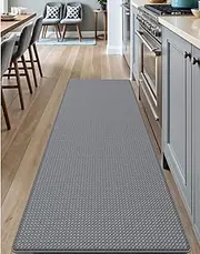DEXI Kitchen Floor Mats Cushioned Anti Fatigue, 23x59, Large Wide Standing Runner Rug Waterproof, Comfort Memory Foam Padded for Front Sink Laundry, Grey