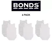 Bonds Baby Wonderbodies Singlets Comfy Soft Stretchable Cotton 6 Pack BWTRA