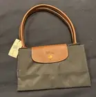 LONGCHAMP Le Pliage Original Tote Large Shoulder Bag Gun Metal NWT