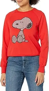 [Peanuts] Women's Ladies Snoopy Fashion Fleece Sweatshirt