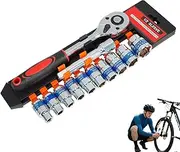 Ratchet Socket Set,1/2 Inch Ratchet Wrench Set - Automotive Truck Motorcycle Mechanic Tool for Workshop Industrial Construction Electrician Garage Vehicle