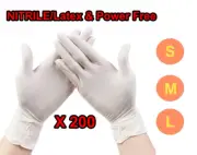 Multi Purpose Nitrile Exam Protective Glove Latex Free 200 Disposable Size S M L