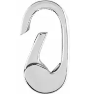 10mm 14k White Gold Mini Charm Hinged Carabiner Lock Bail Enhancer Pendant