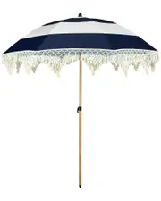 Northlight Striped Outdoor Tilting Beach Market Umbrella