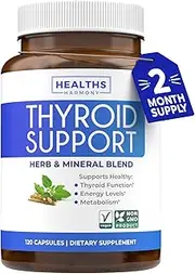 Natural Thyroid Support Supplement: Improve Your Energy & Lose Weight with Increased Metabolism - Iodine & Ashwagandha Root for Thyroid Health.