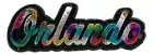 Orlando Script Black Fridge Magnet