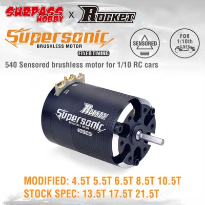 Rocket 540 5.5T 6.5T 8.5T 10.5T 21.5T Sensored Brushless Motor for 1/10 RC Car