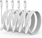 USB C to Cable 5 Pack 6FT Phone Fast Charger Fast Charging Type c to Cable for Phone 14 13 12 11 Pro Max Xr Xs 8 and More