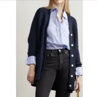 在飛比找Yahoo!奇摩拍賣優惠-全新真品Alex Mill 海軍藍 棉質 長版外套 開襟衫