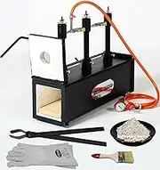 DEVIL-FORGE Gas Propane Forge DFPROF3+2D, 3 Burners DFP (240.000 BTU) use 1, 2 or 3, Gas Ball Valve, Air Choke, 2 Doors, Knife Making, Blacksmith, Farrier, 2500°F / 1370°C