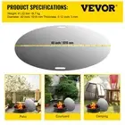 Round 40 Inch Stainless Steel Fire Pit Cover Spark Screen 3mm Thick Lid