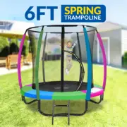6ft Trampoline Free Ladder Spring Net Safety Pad Cover Round Basketball Set