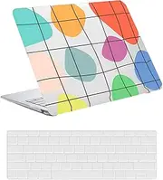 Laptop Hard Case Compatible with MacBook Pro 16 inch with Liquid Retina Display & Touch ID 2021/2023 Release M1 M2 M3 A2485 A2780 A2991, Plastic Hard Shell Case Cover & Keyboard Cover, Color Block
