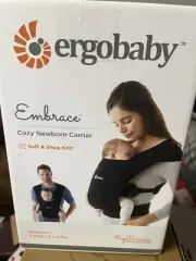 Ergobaby Embrace Cozy Knit Newborn Carrier - Pure Black