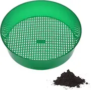 Garden Plastic Sieve,Riddle Soil Sieve Mesh Screen Soil Sifter Gardening Tools (Round)