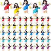 Barydat 50 Pcs Little Jesus Mini Jesus Figures Bulk Tiny Jesus Figurines Jesus Toys to Hide Seek Religious Gift Christian Party Favor Christ Savior for Sunday School Christmas Baptism Gifts