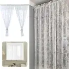 Lace Sheer White Curtains Rod Pocket Window Sheer Curtain Home Bedroom Decor