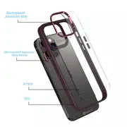 iPhone 14 Pro Case Cover - Non-Slippery, Clear & Hard, Shock & Scratch Protection With Screen & Rear Camera Lens Guard - Blue