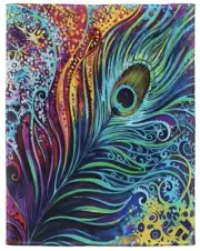 Peacock Feather Blanket, Single Feather, 60"x 50”100 Polyester, New