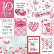Smitten Double-Sided Cardstock 12"X12"-Sweet Love