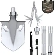 Folding Survival Shovel w/ 14 in 1 Multi Tool, Pliers, Camping Tool Kit -NEW