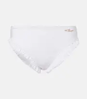 [Chloe] Chloé Borderie anglaise ruffled bikini bottoms AU 6 white