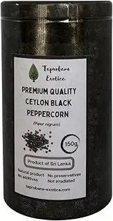 TAPROBANE EXOTICA Premium Ceylon Black Peppercorn (whole)150g in a Reusable Container