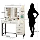 11 led Light Mirror Dressing 5 Drawer Vanity Table Table Make up Mirror Vanity