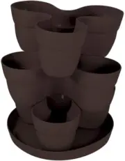 EMSCO Bloomers Stackable Flower Tower Planter – Holds up to 9 Plants – Great Bot
