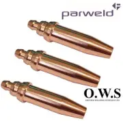 3 x Parweld 3/32" (2.4mm) ANM Oxy acetylene cutting burning nozzle gas axe tips