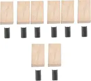 YARNOW 8 Sets Hoe Wooden Stopper Hoe Head Fixer Tools Gardening Spade Parts Set