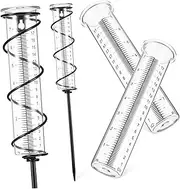 Rain Gauge for Yard Garden Outdoor Weather Observer Tool Replacement Tubes Glass Cylinder